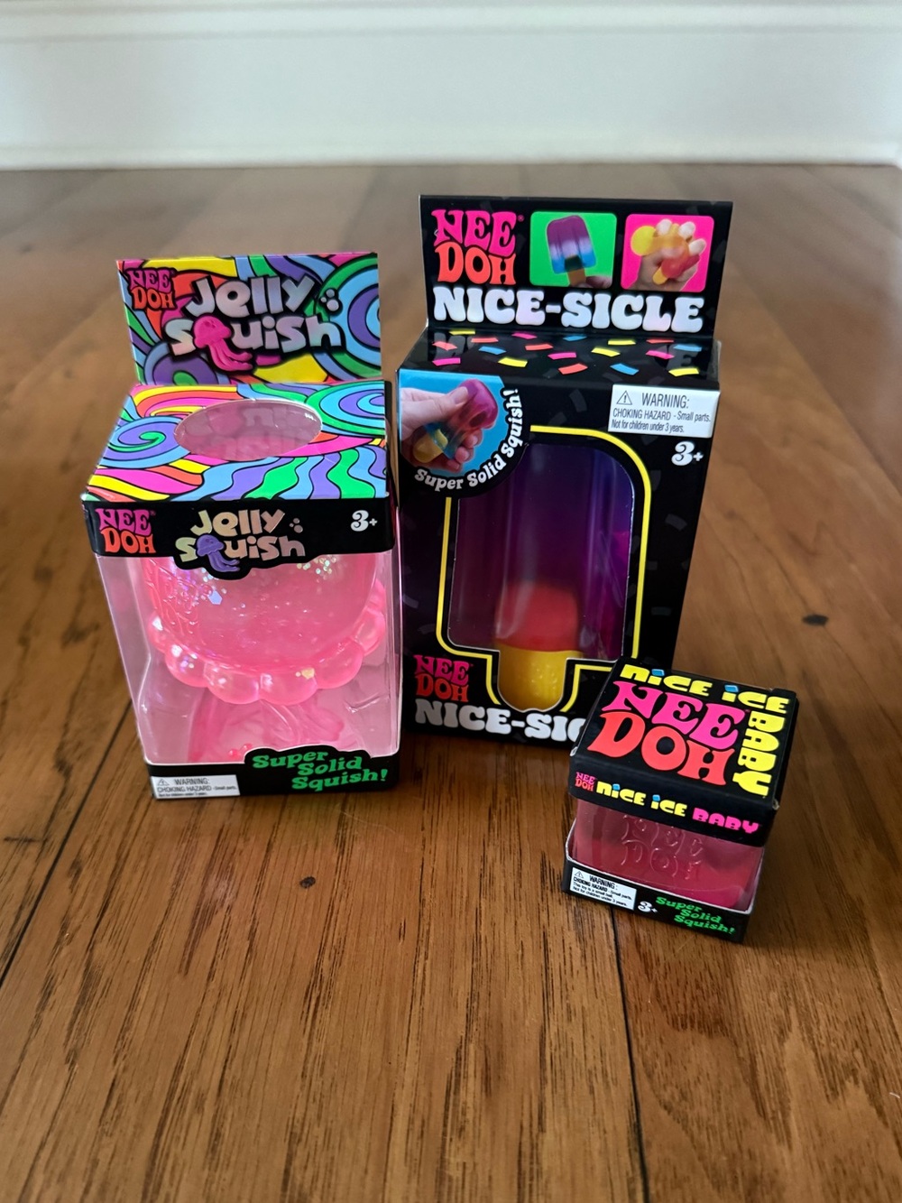 NeeDoh Bundle Pink Jolly Squish, nice ice pink & Nice-Sicle.
